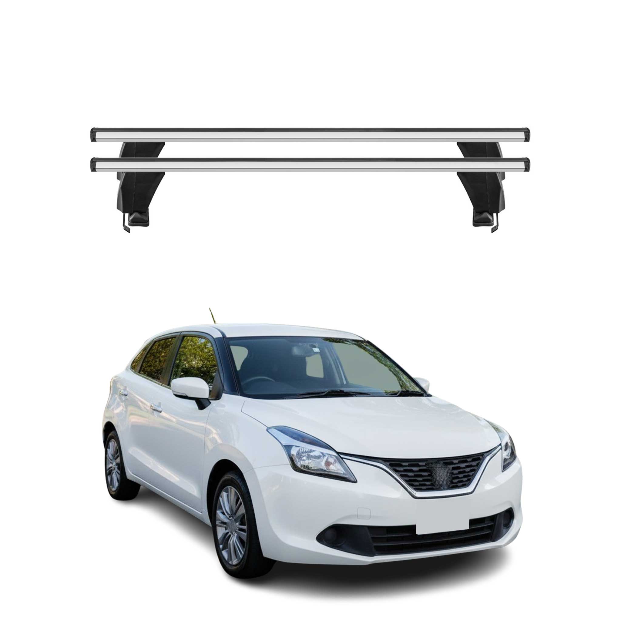 2015-2022 Suzuki Baleno Roof Rack Cross Bars Silver