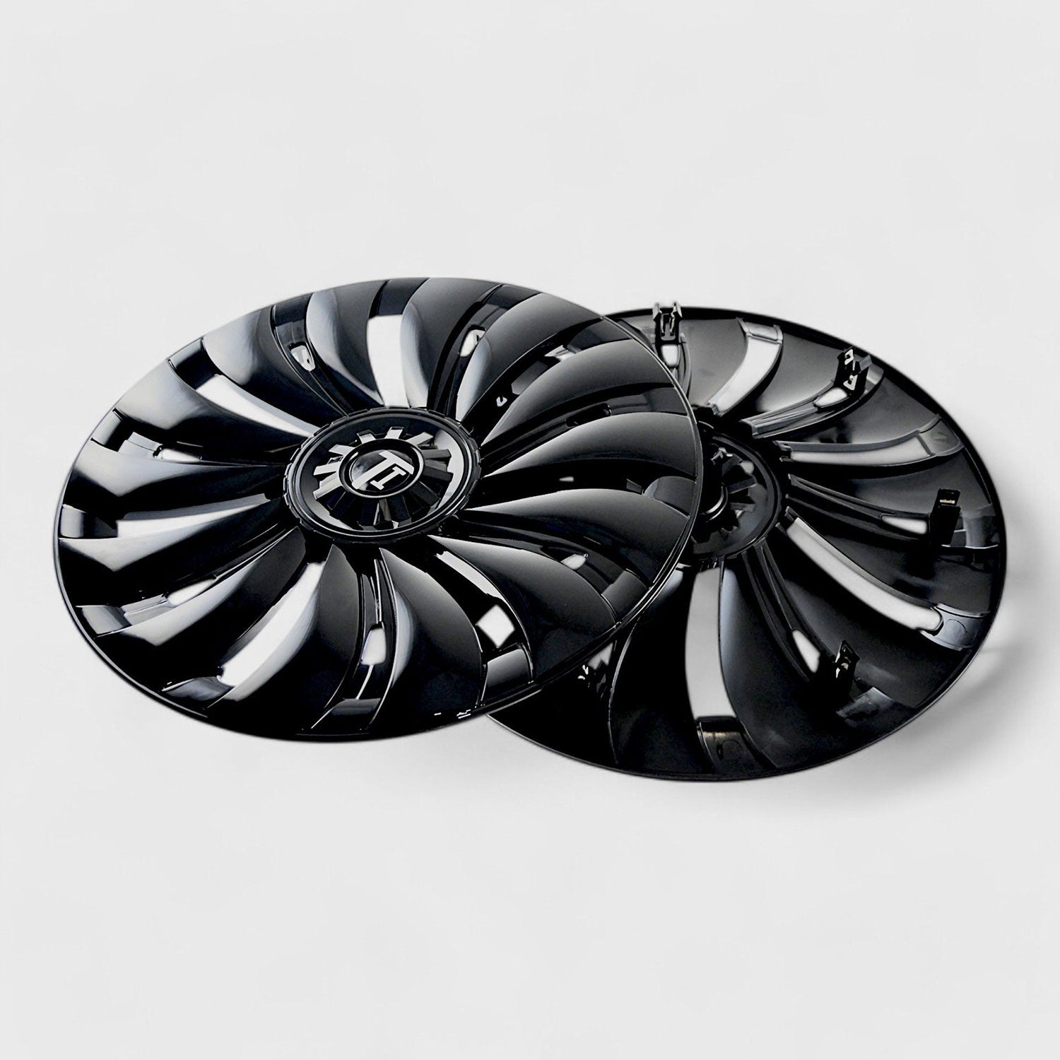 2020-2024 Tesla Y Wheel Cover Hubcaps Gloss Black 4Pcs ABS Plastic