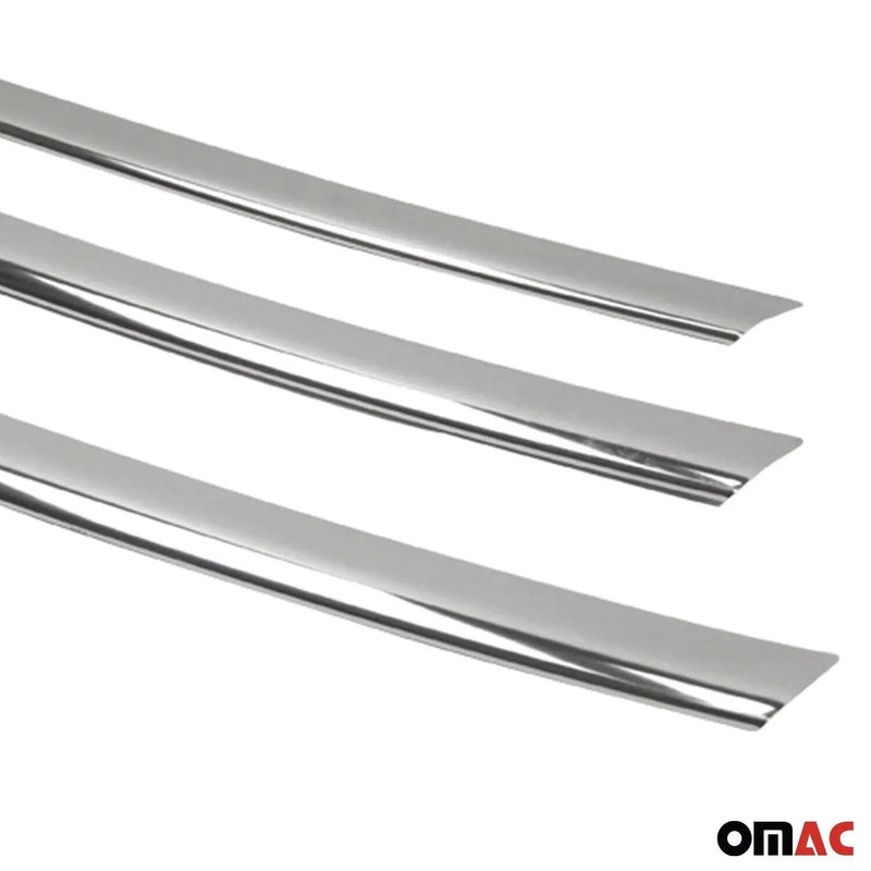 Front Bumper Grill Trim Molding for Hyundai Veloster 2012-2017 Steel Silver 3Pcs - OMAC USA