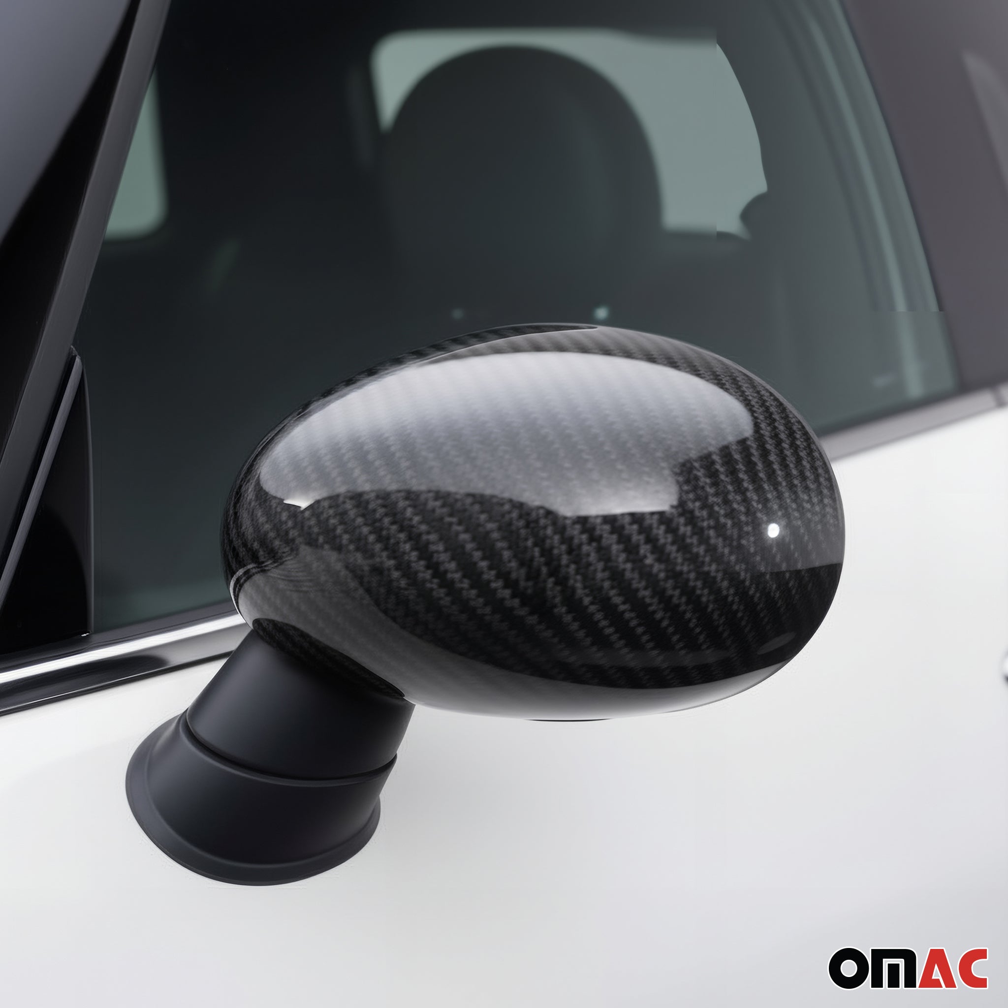 2014-2024 Mini Cooper F55 F56 Side Mirror Cover Caps Carbon Fiber Black 2Pcs