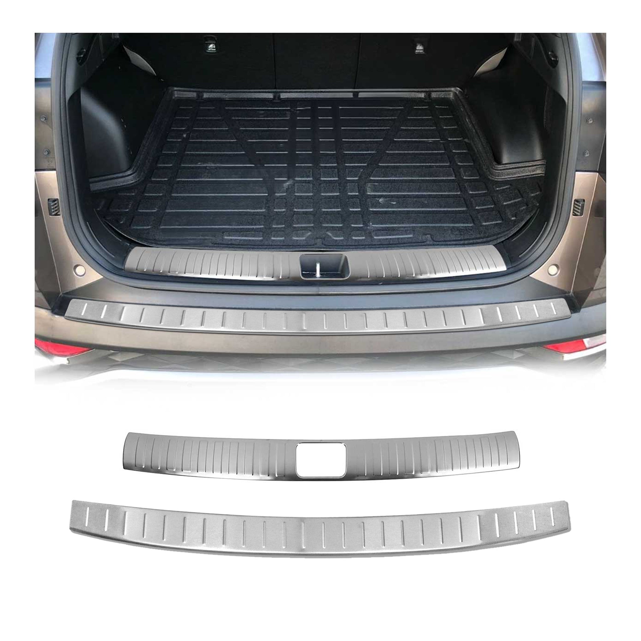 Rear Bumper Guard & Trunk Sill Cover Set for Hyundai Tucson III 2016-2018 Pre-FL