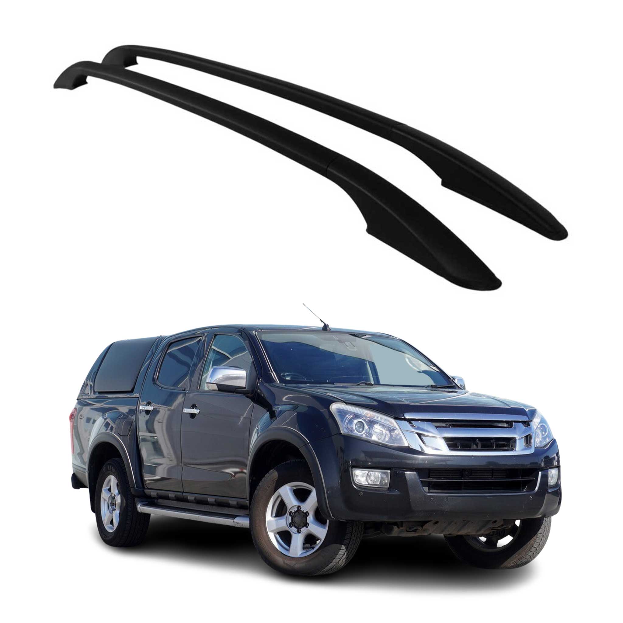 2012-2019 Isuzu D-Max Roof Rack Rails Side Rails Black