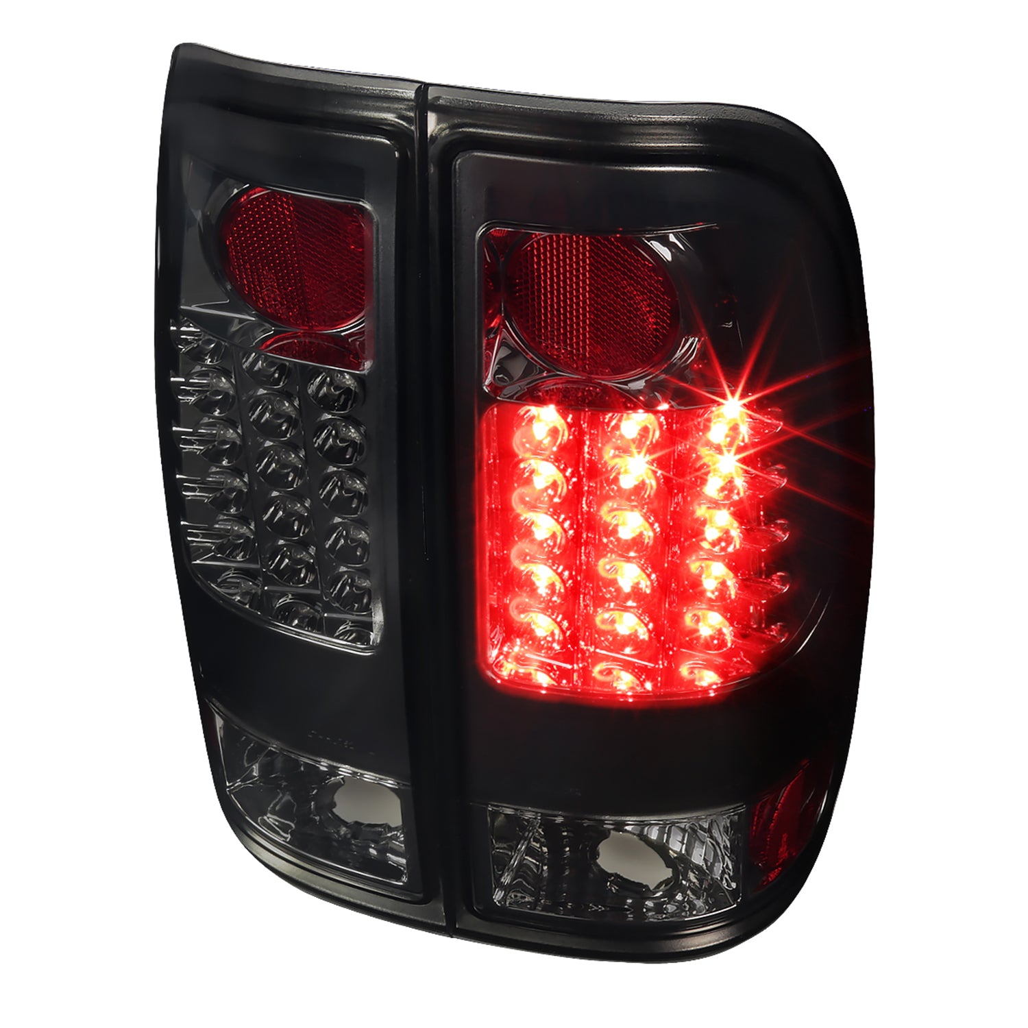 1997-2007 Ford F-150/F-250/350/450/550 Styleside LED Tail Lights Chrome/Smoke