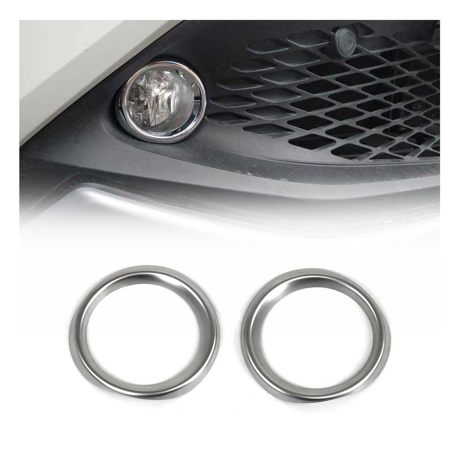 2018-2022 Toyota C-HR Fog Light Lamp Bezel Cover Stainless Steel Silver 2 Pcs