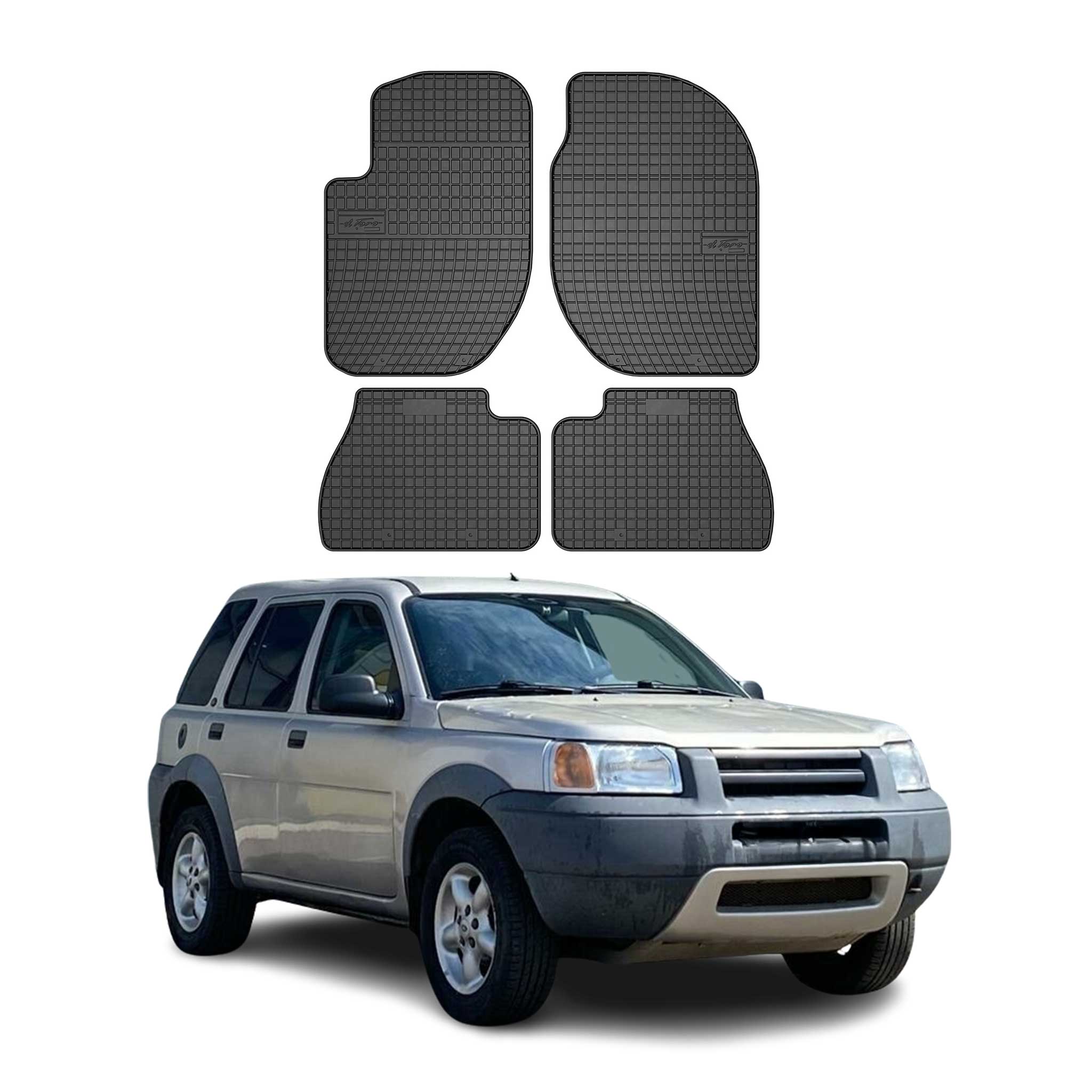 1996-2006 Land Rover Freelander Floor Mats Liners Full Set All Weather Rubber