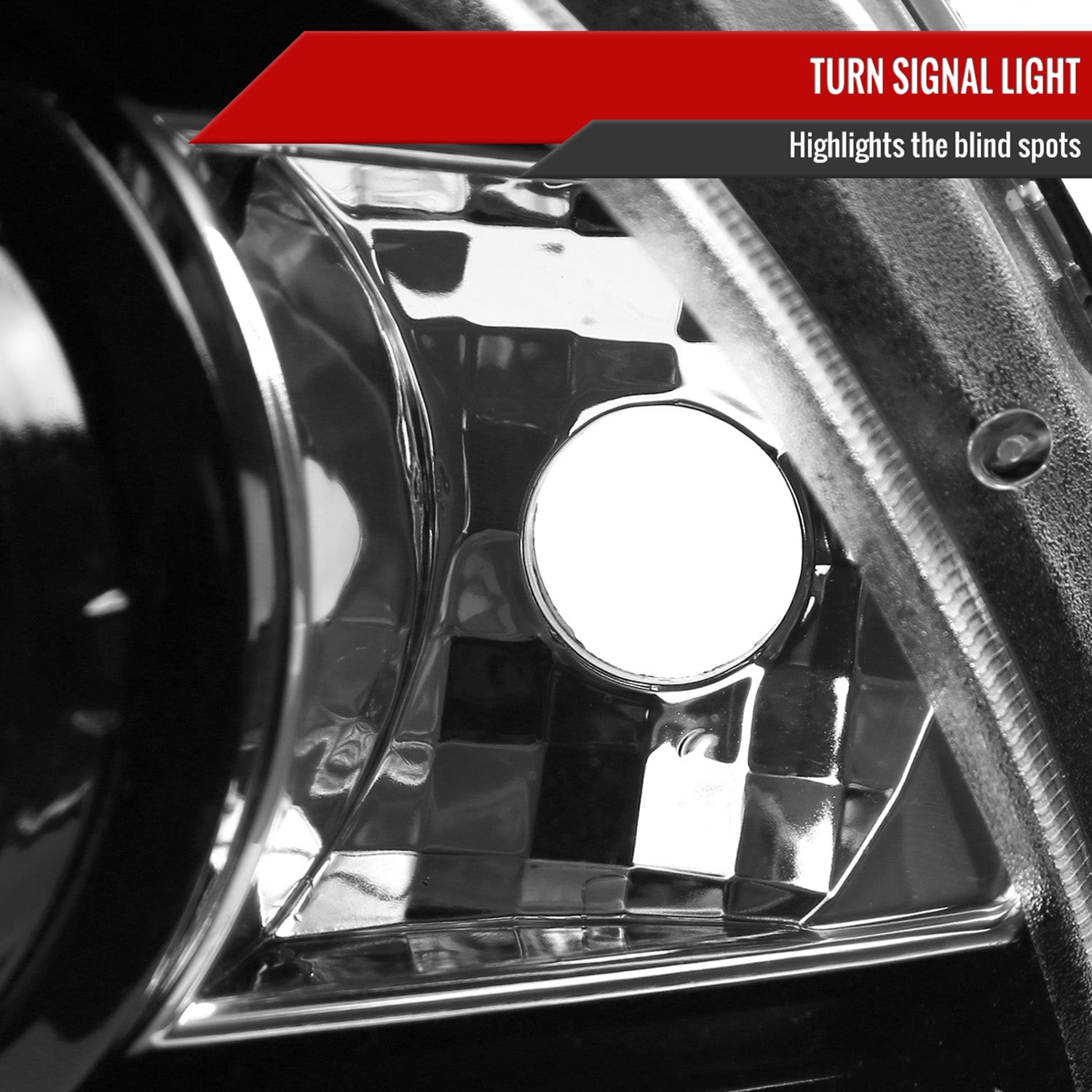 2010-2014 Ford Mustang Dual Halo Projector Headlights Jet Black/Clear Lens