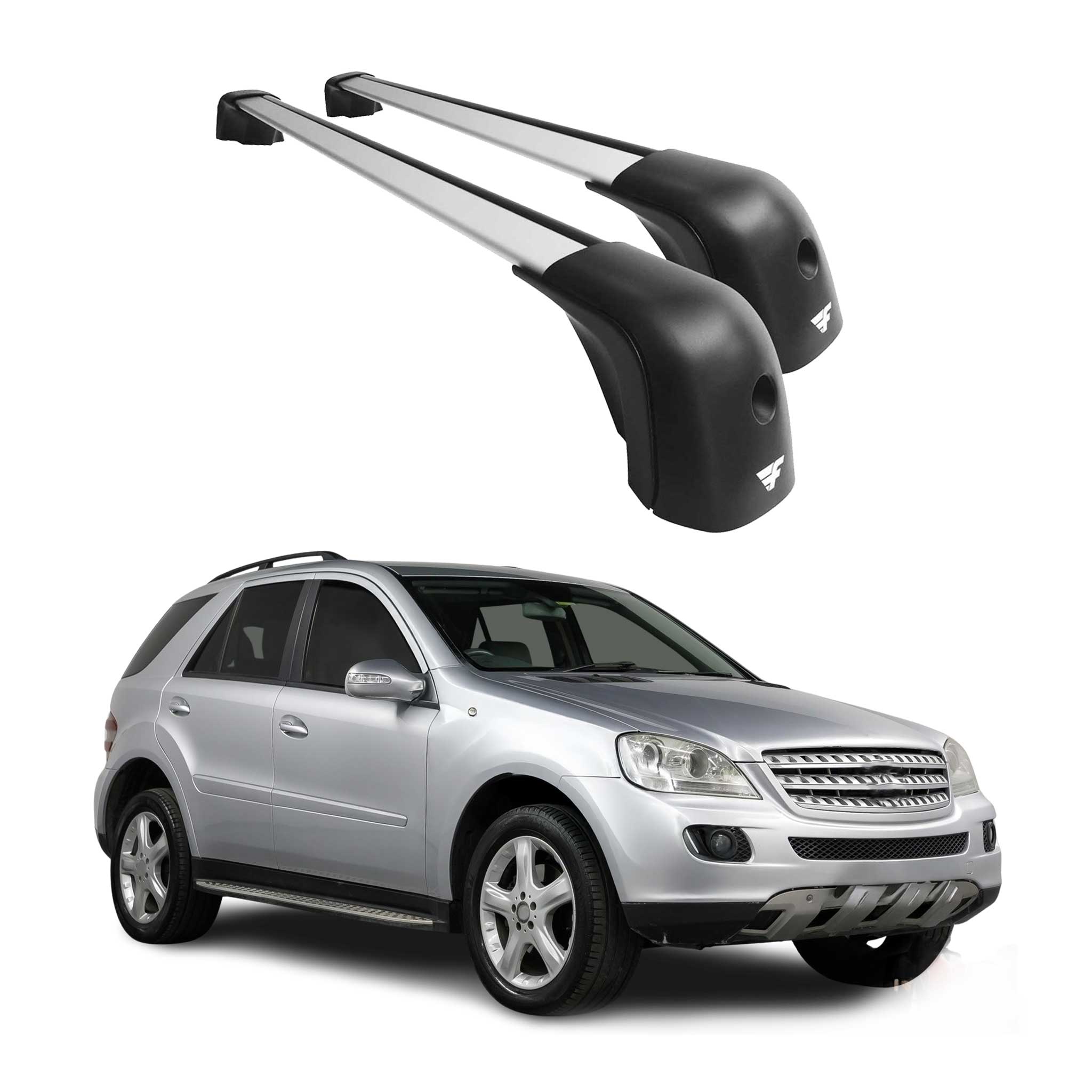 2005-2011 Mercedes M Class W164 Roof Racks Cross Bars Silver