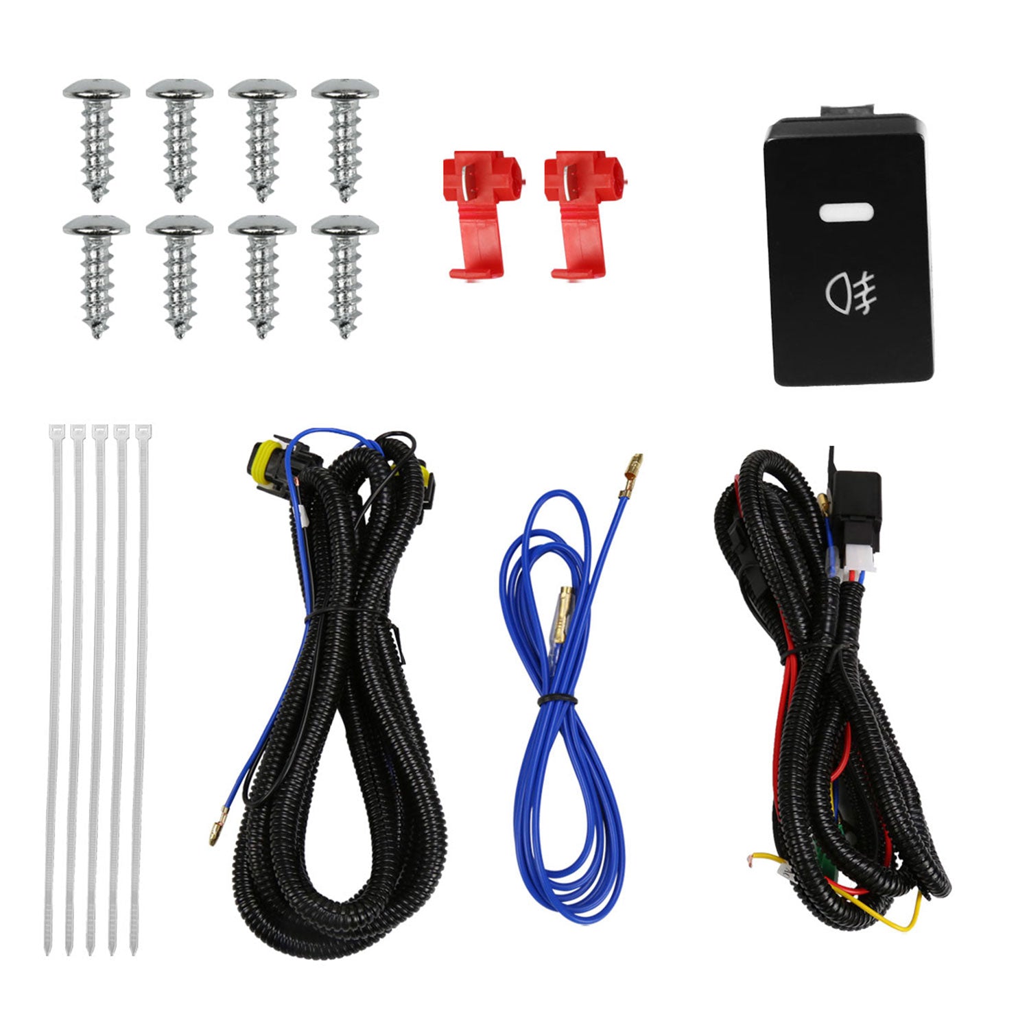 2016-2018 Honda HR-V/Vezel H8 Fog Lights Kit Switch & Wiring Harness Chrome