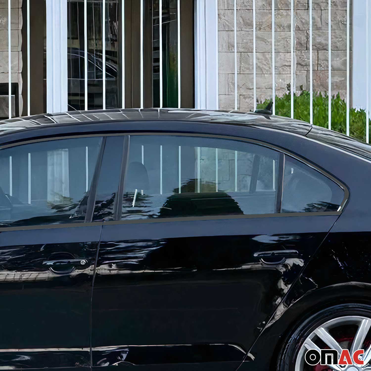 2011-2018 VW Jetta A6 Window Molding Trim Streamer Stainless Steel Dark 12x