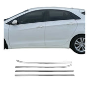 2009-2012 Hyundai Elantra Touring Window Molding Trim Streamer Stainless Steel Silver 4 Pcs