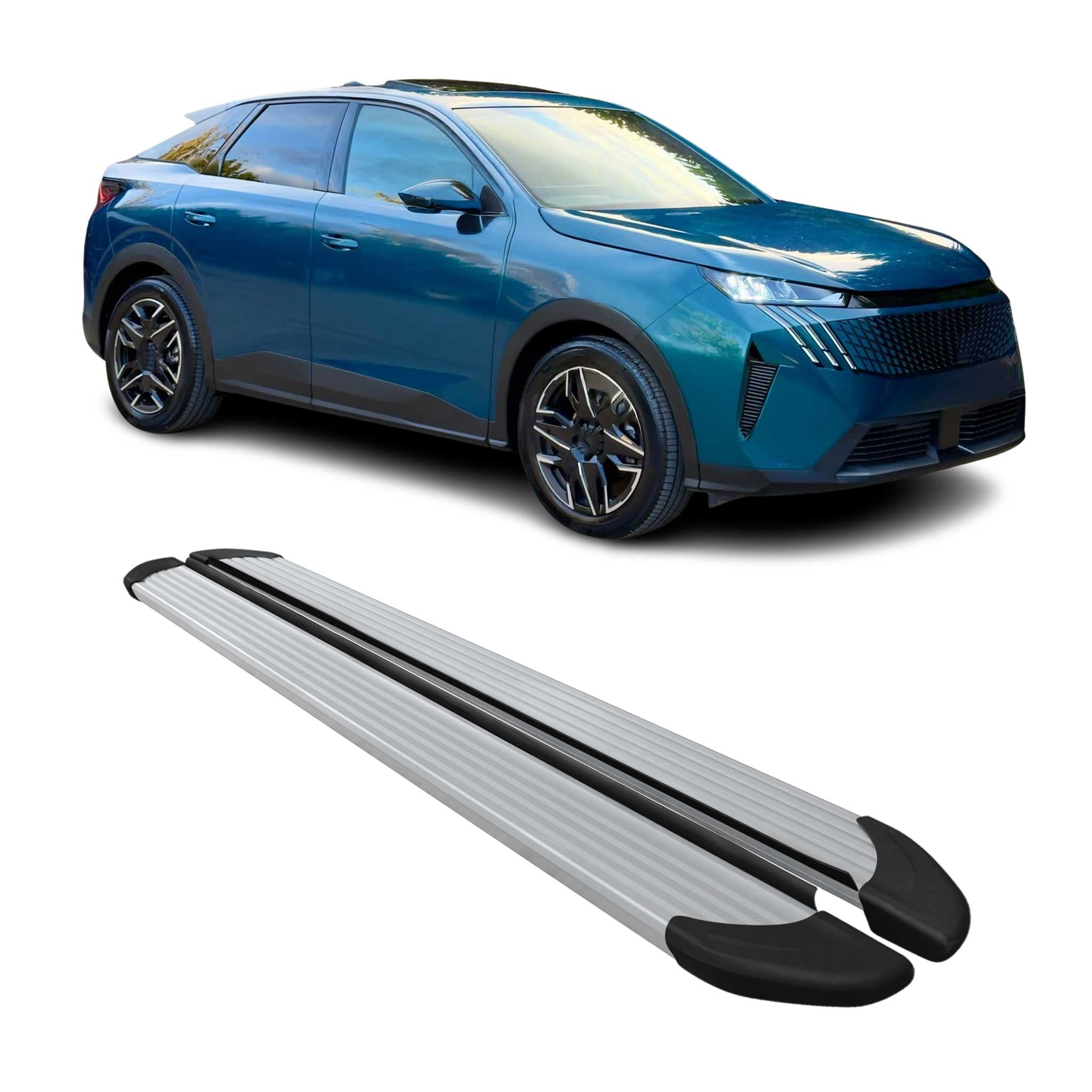 Running Boards Side Step Nerf Bars for Hyundai Santa Fe 2019-2023 Silver 2Pcs