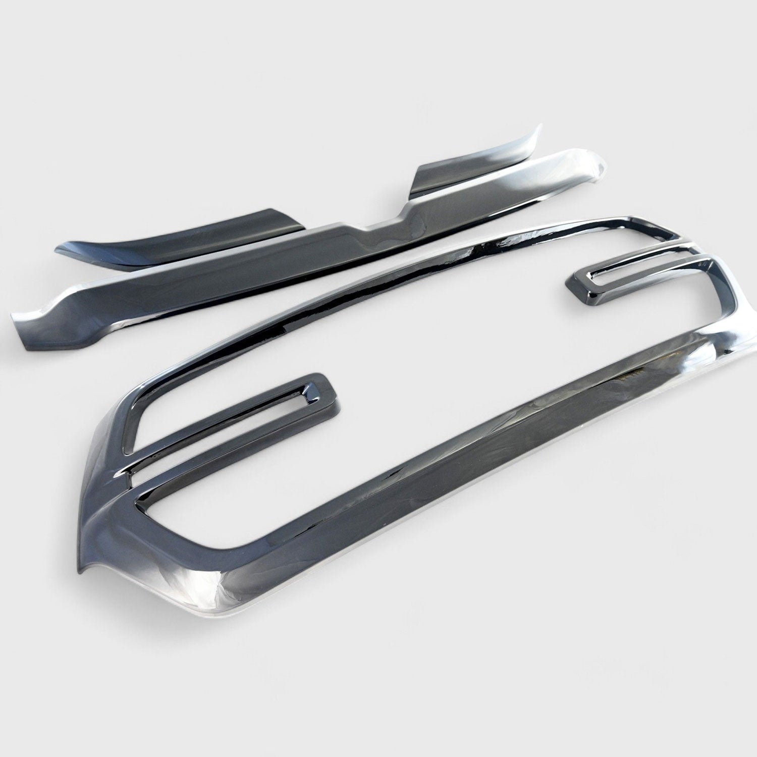 2019-2024 RAM RAM 1500 Grille Overlay Gloss Black 4Pcs ABS Plastic