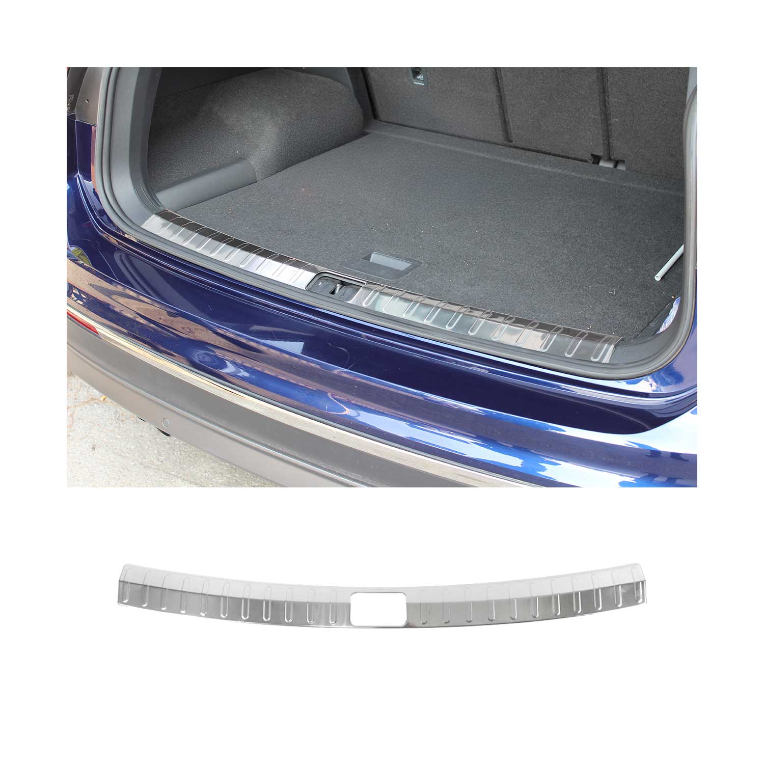 2018-2024 VW Tiguan Trunk Sill Cover Bumper Guard Protector Stainless Steel Silver 1Pc