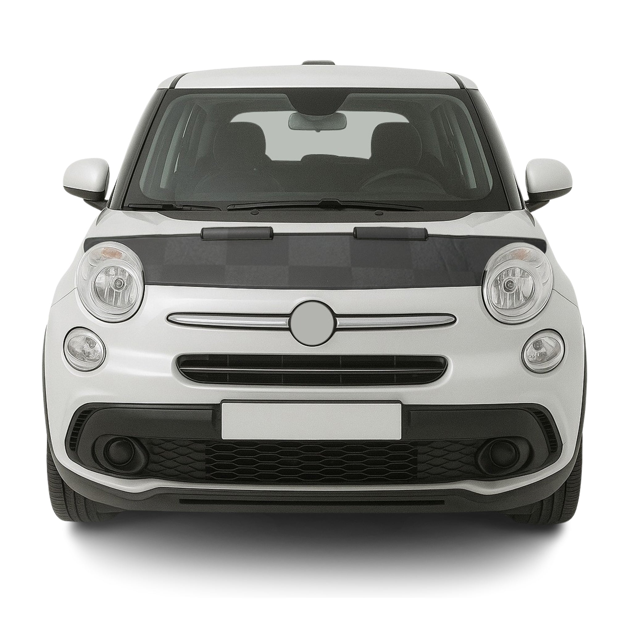 2014-2020 Fiat 500L Car Bonnet Mask Hood Bra Black Chequered 1 Pc