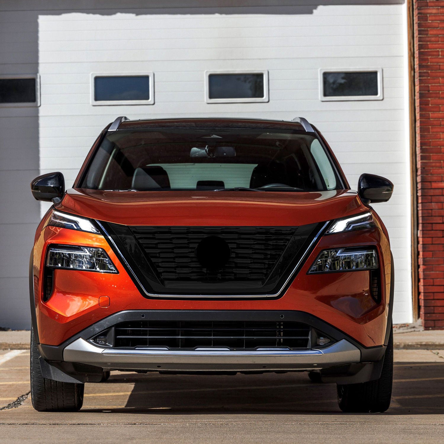 2021-2023 Nissan Rogue Grille Overlay Gloss Black 1Pcs ABS Plastic