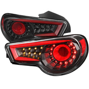 2012-2016 Scion FRS/ Subaru BRZ/ Toyota 86 LED Tail Lights Satin Black/Clear