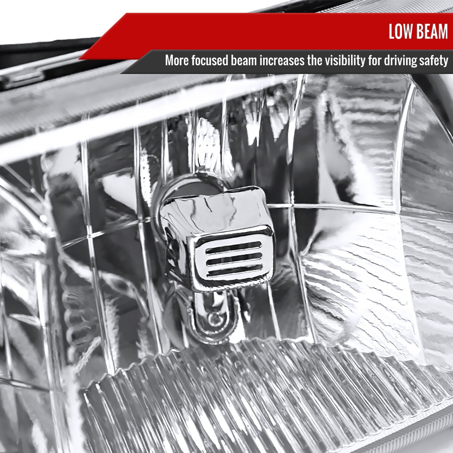 1999-2006 GMC Sierra/Yukonk/Yukon XL Crystal Headlights Amber Reflector Chrome