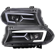 2015-2023 Dodge Charger LED Projector Headlights LED Turn Signal Black