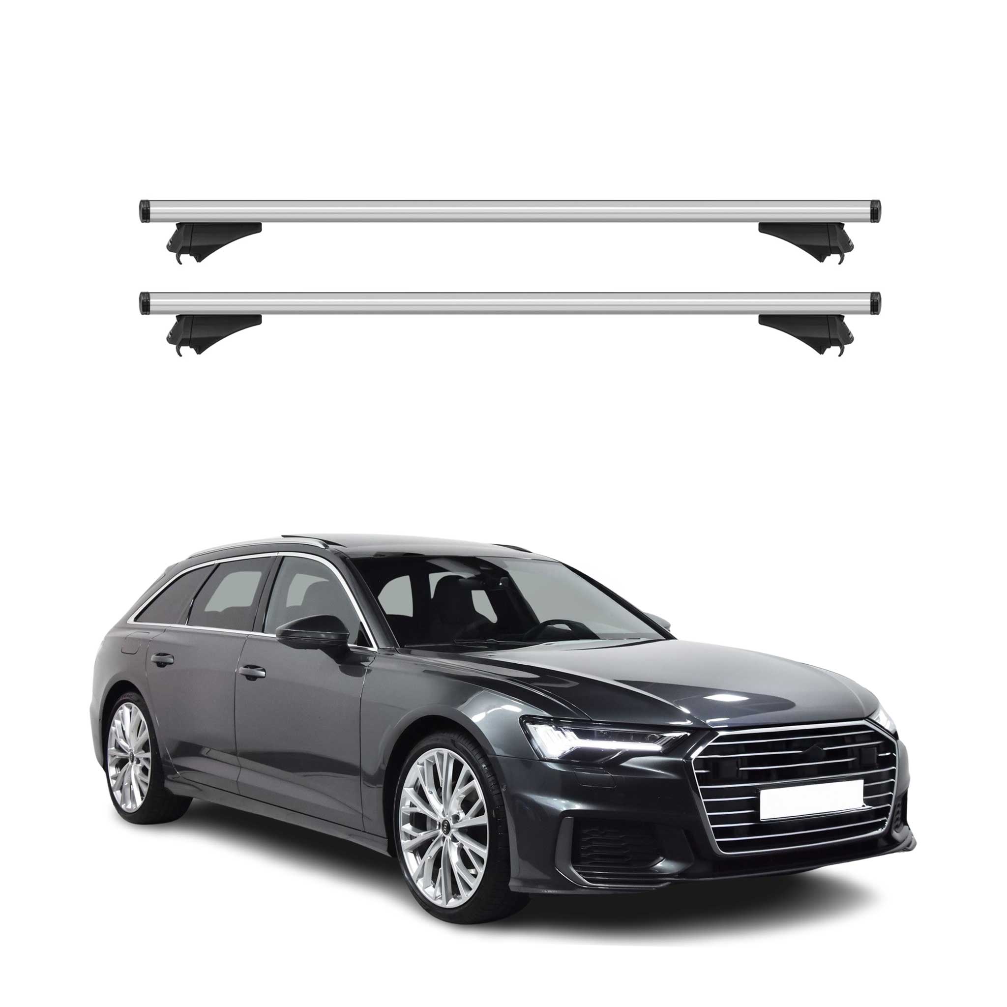 2019-2024 Audi A6 Avant Roof Rack Cross Bars Silver