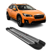 2013-2015 Subaru XV Crosstrek Running Boards Side Steps Silver & Black