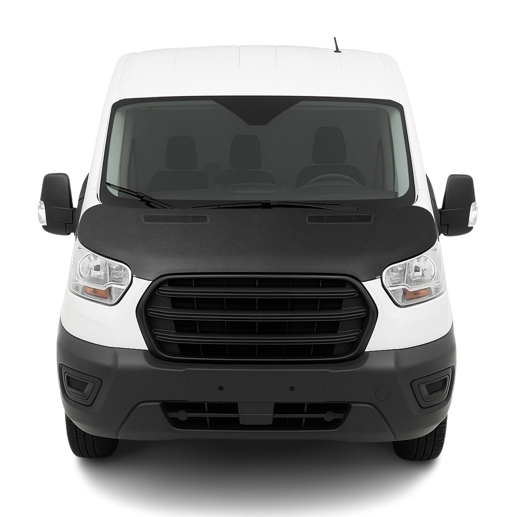 2015-2025 Ford Transit Car Bonnet Mask Hood Bra Carbon Black Full Coverage