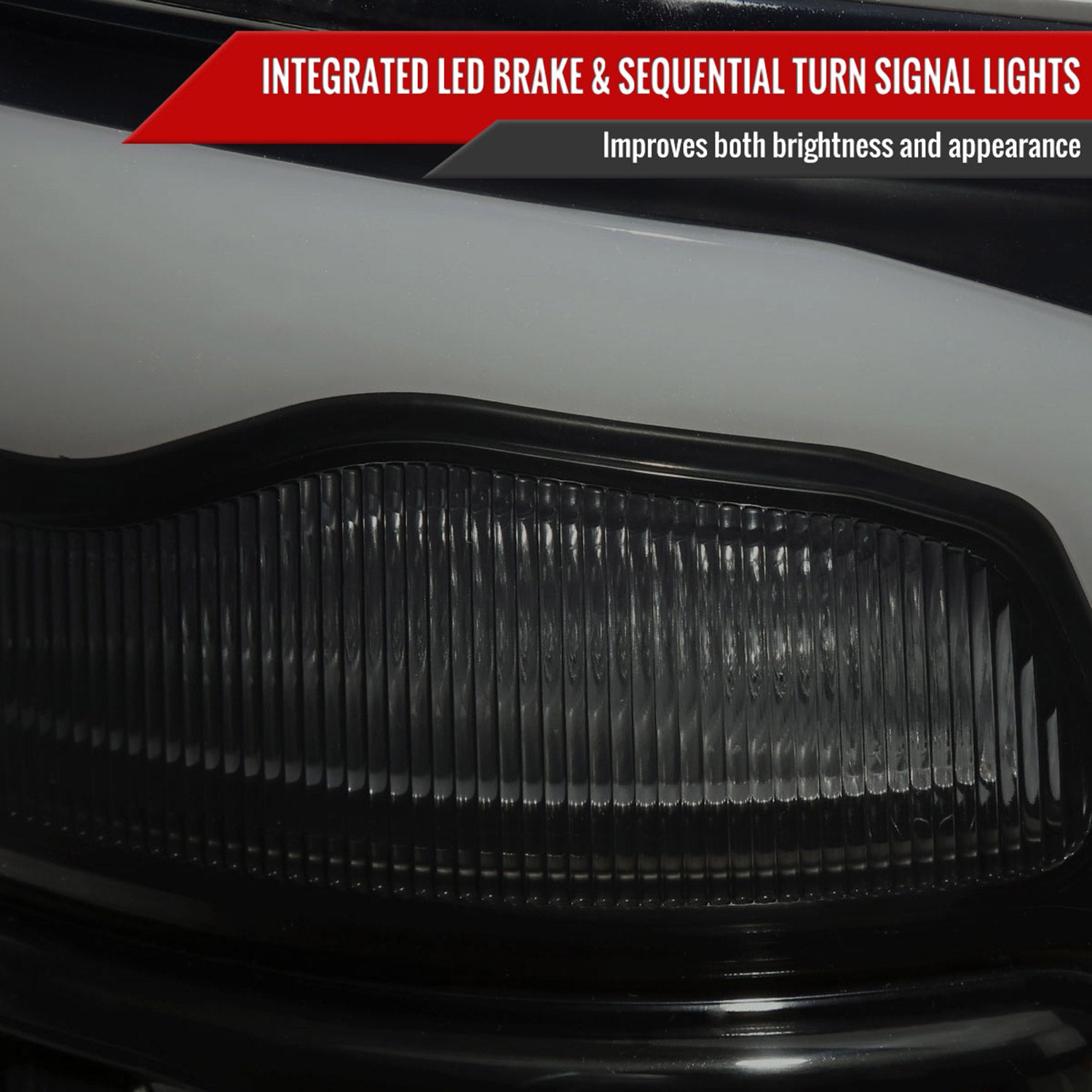 2013-2018 RAM 1500/2500/3500 Sequential Signal LED Tail Lights Black/Smoke