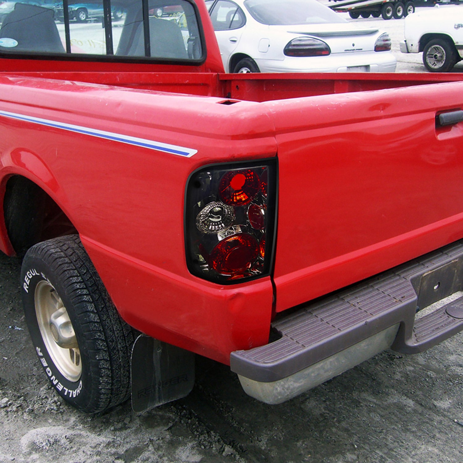 1993-1997 Ford Ranger Tail Lights Chrome Housing/Smoke Lens