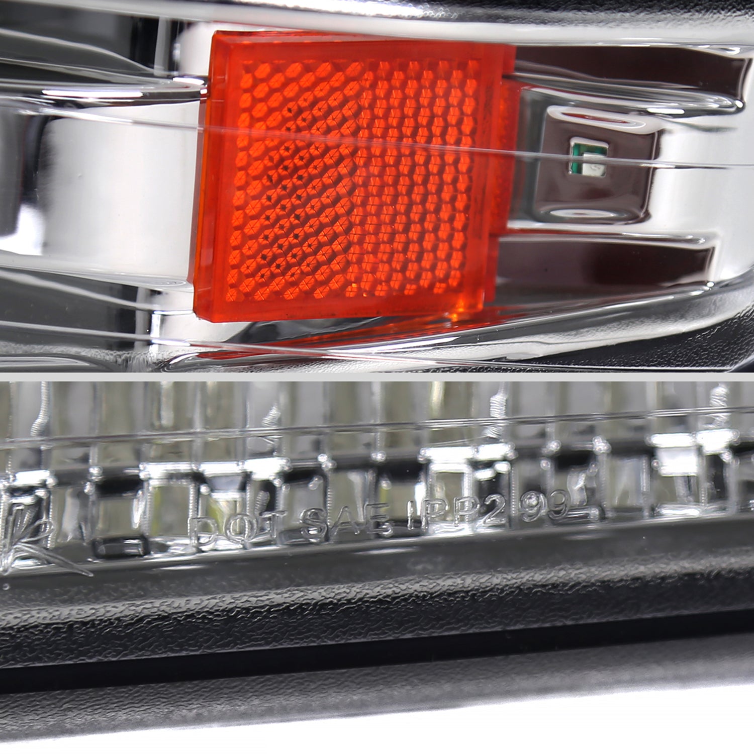 1999-2002 Chevy Silverado/ 00-2006 Tahoe Suburban LED Bumper Lights Chrome