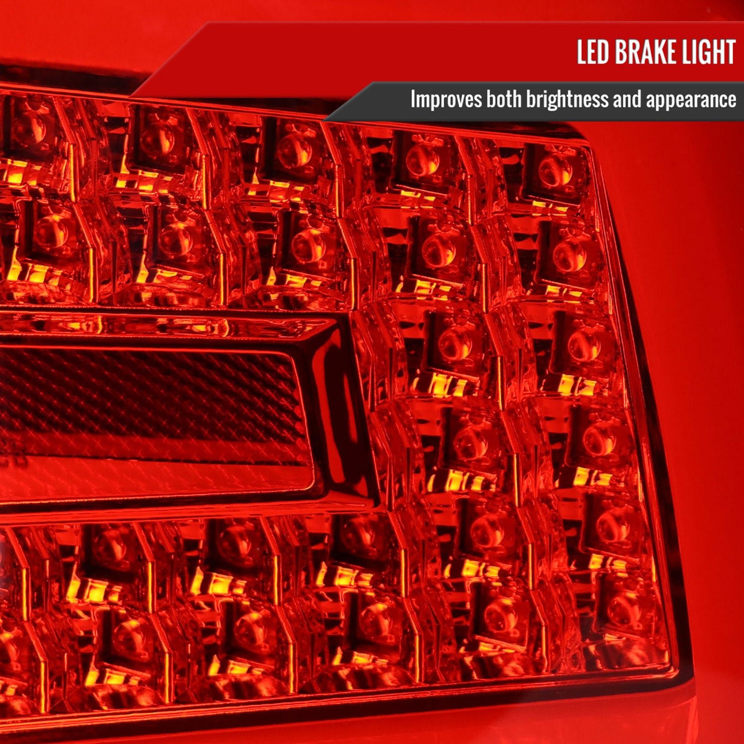 2008-2014 Subaru Impreza WRX/STI LED Bar Turn Signal Tail Lights Chrome/Red