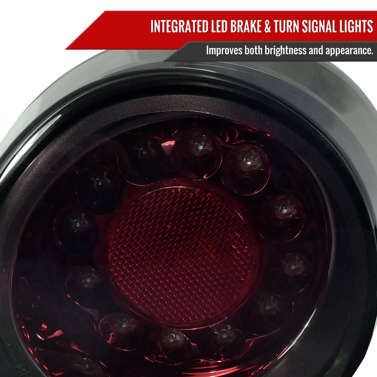 2005-2010 Chevy Cobalt Coupe LED Tail Lights & Reverse Lights Chrome/Red Smoke