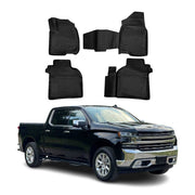 2014-2019 Chevrolet Silverado Crew Cab 1500/2500/3500 Floor Mats Liners Full Set All Weather