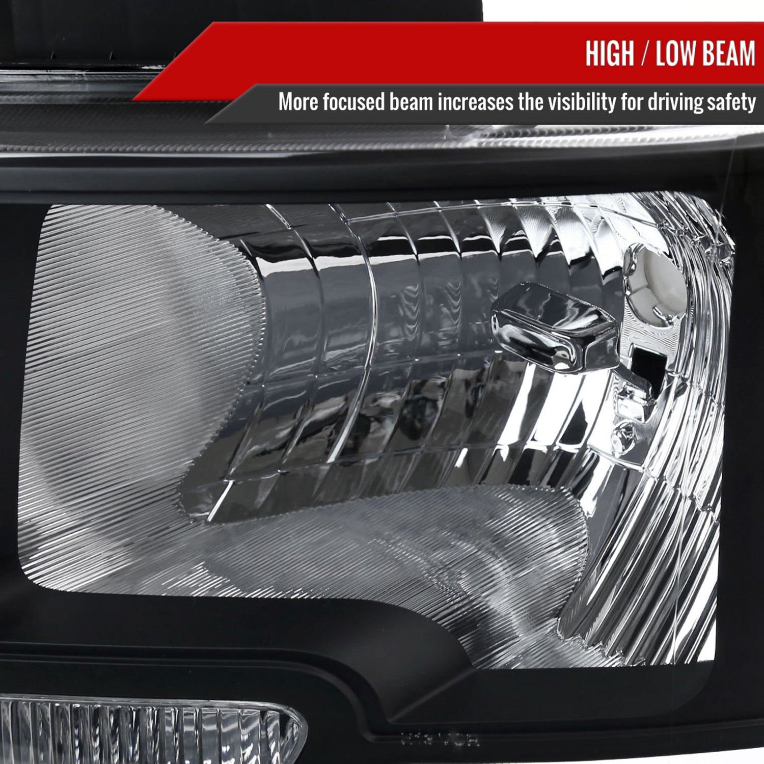 2009-2014 Ford F-150 Factory Style Headlights Matte Black Housing/Clear Lens