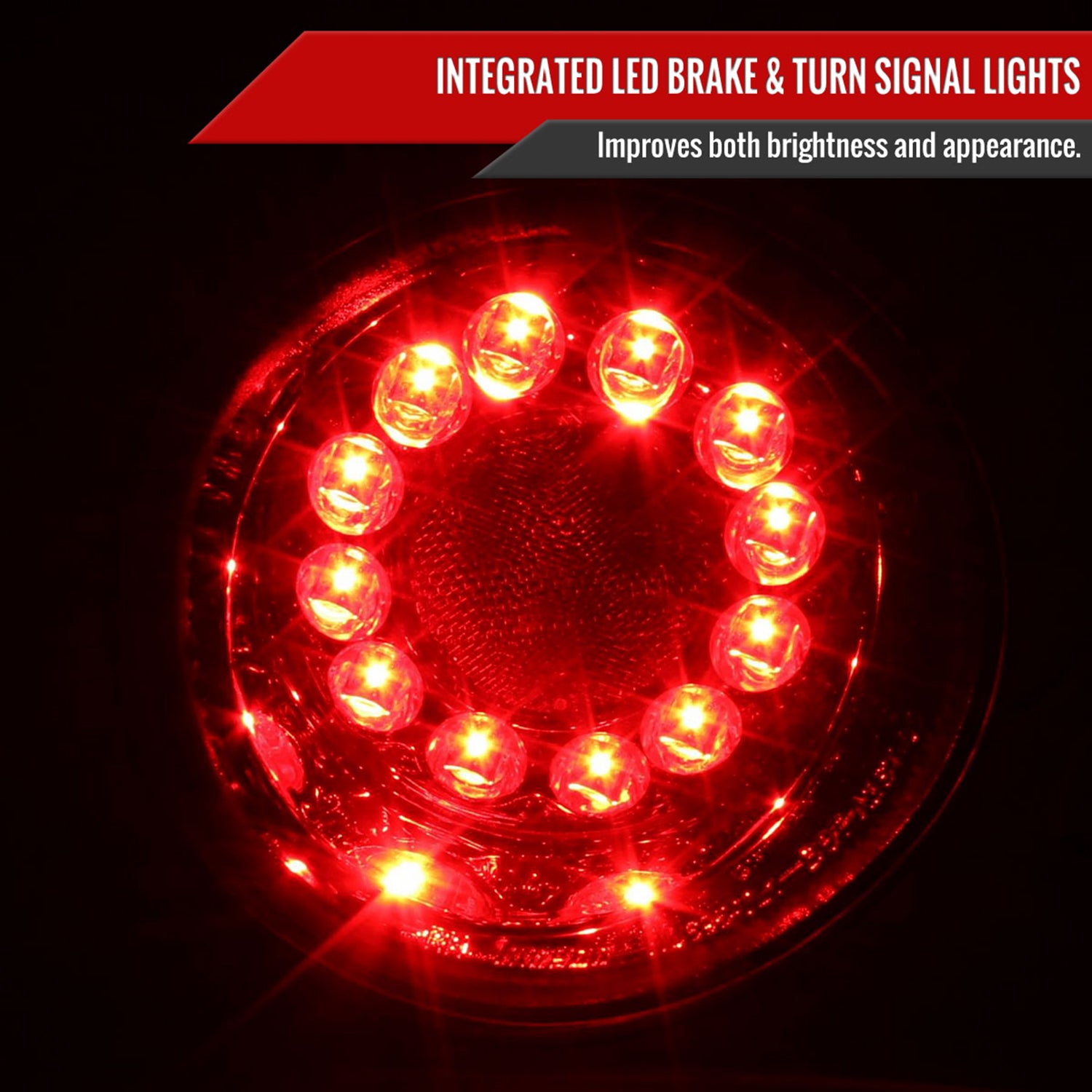 2005-2010 Chevy Cobalt Coupe LED Tail Lights & Trunk Reverse Lights Chrome/Red