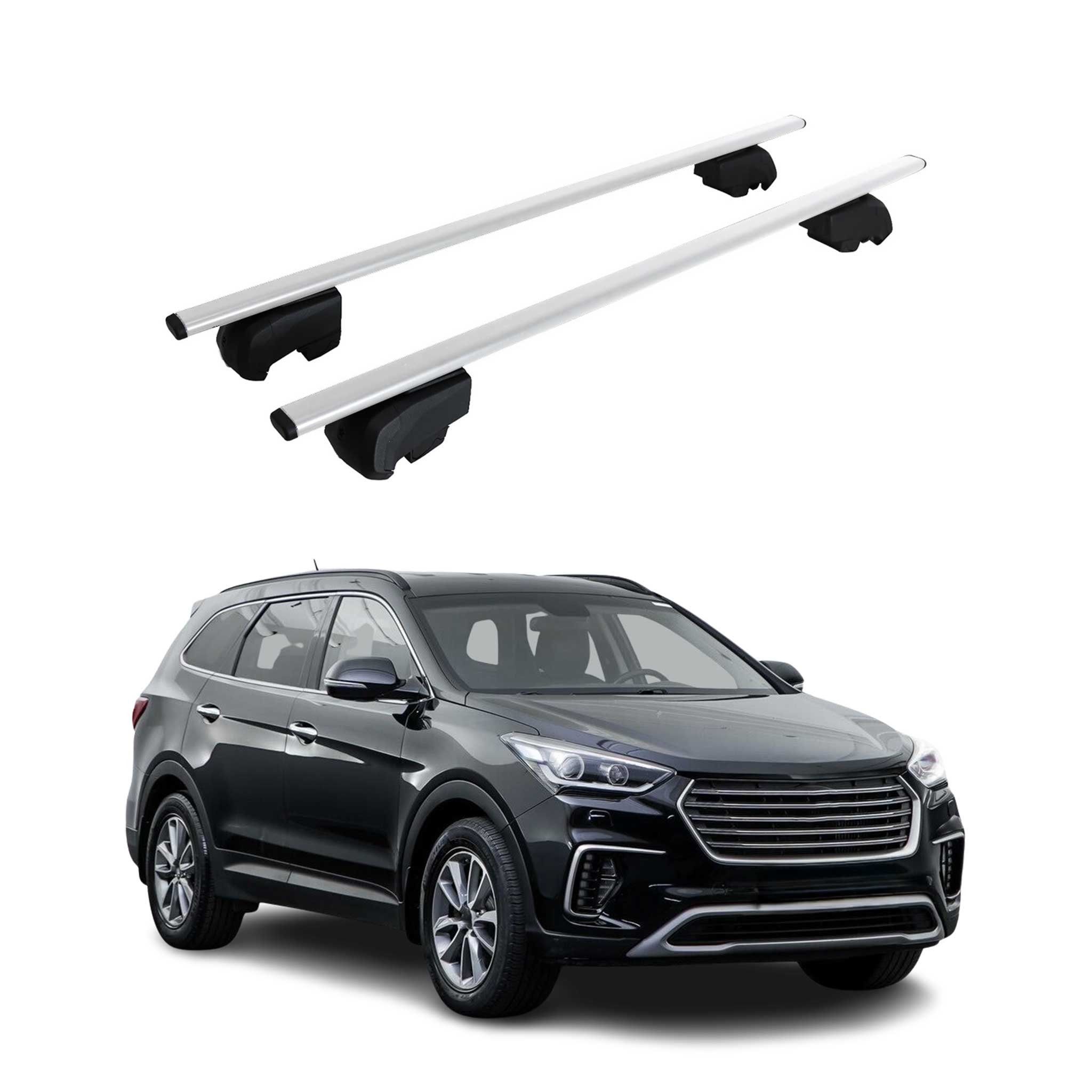 Roof Racks Cross Bars for Hyundai Santa Fe Sport / Santa Fe LWB 2013-18 Gray 2x