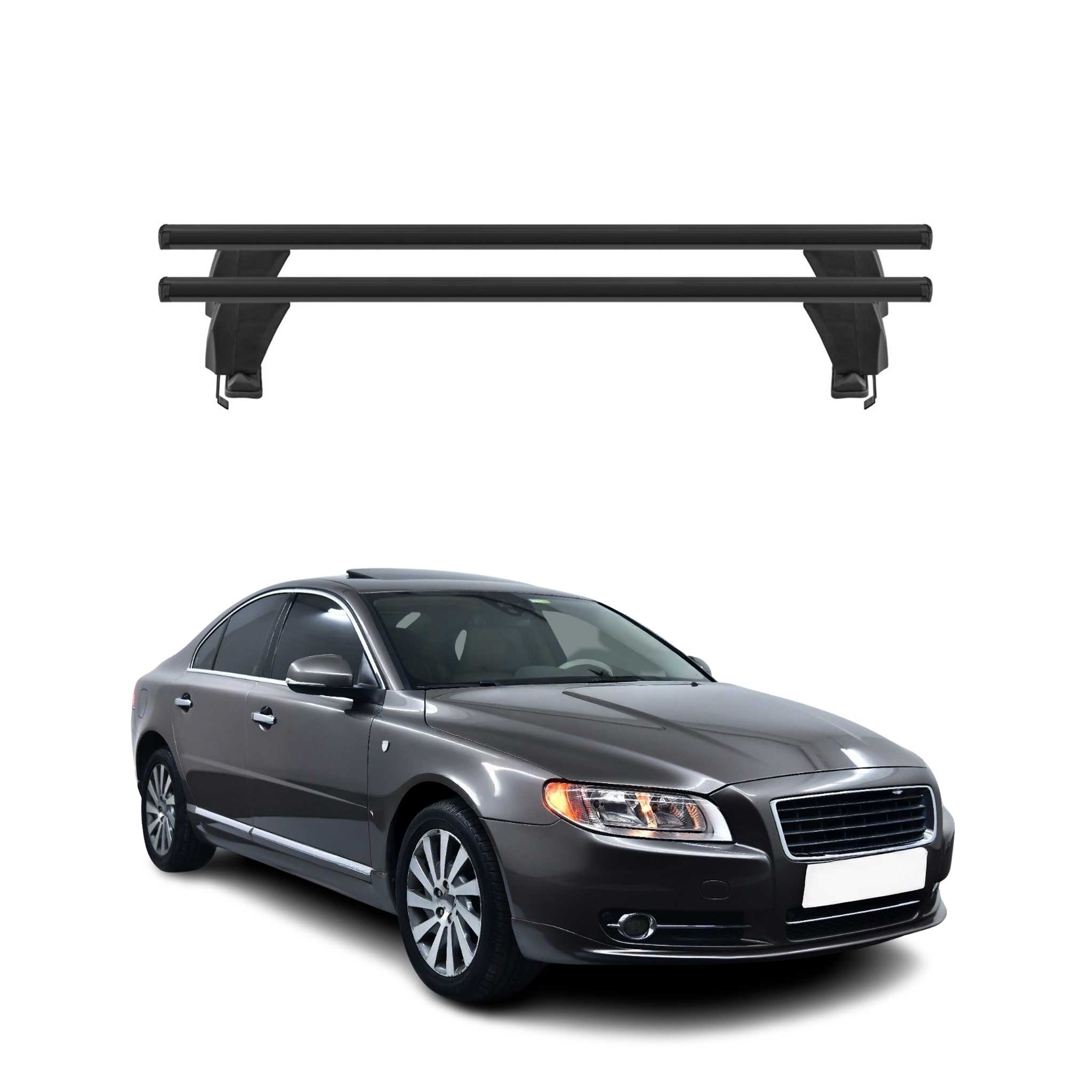 2007-2016 Volvo S80 Roof Rack Cross Bars Black