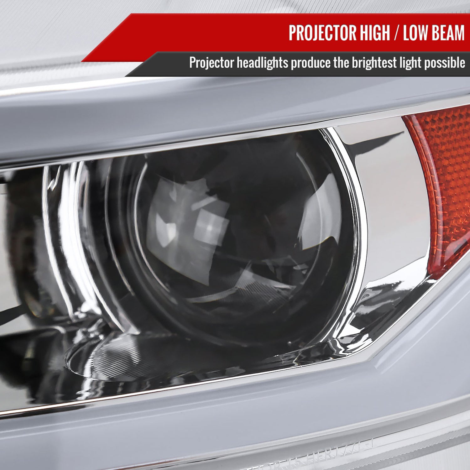 2015-2017 Ford Mustang/2018-2020 Shelby HID/Xenon LED Signal Headlights Chrome