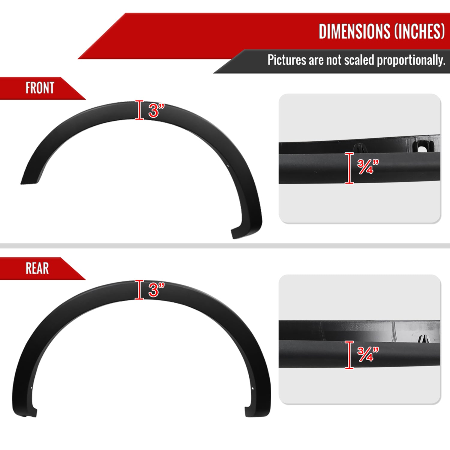 2004-2008 Ford F-150/ 07-2008 Lincoln Mark LT Factory OE Style Fender Flares