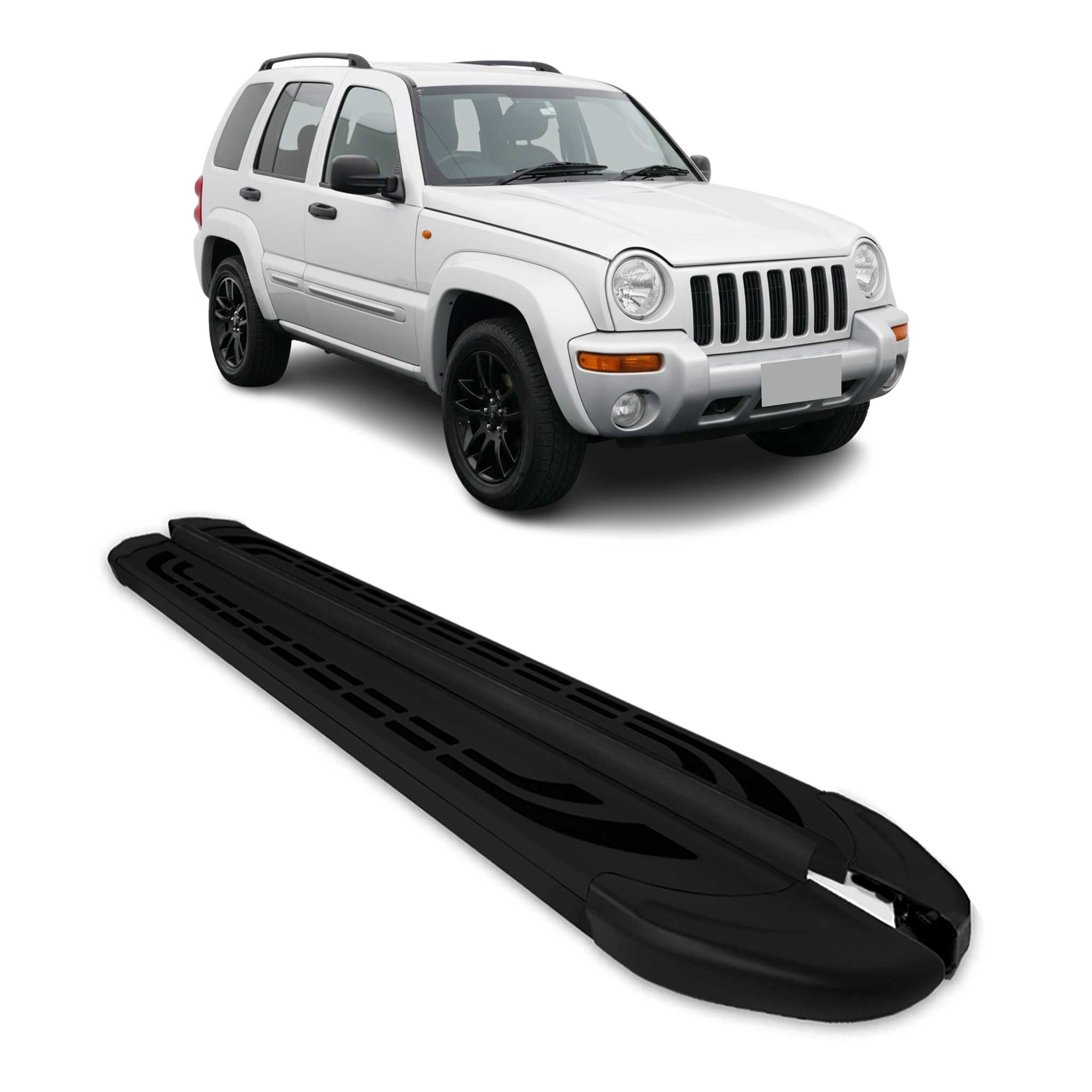 2002-2007 Jeep Liberty Running Boards Side Steps Black