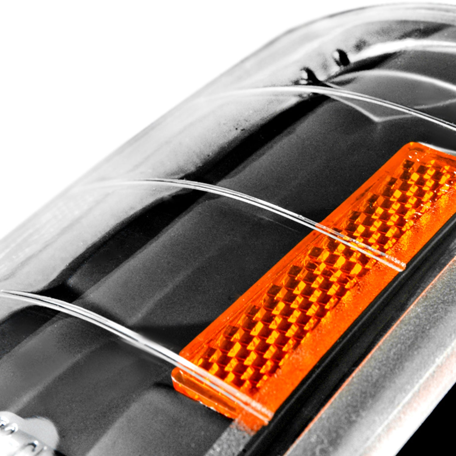 1994-1998 GMC C/K Sierra/Yukon/Suburban Corner Lights Amber Reflectors Black