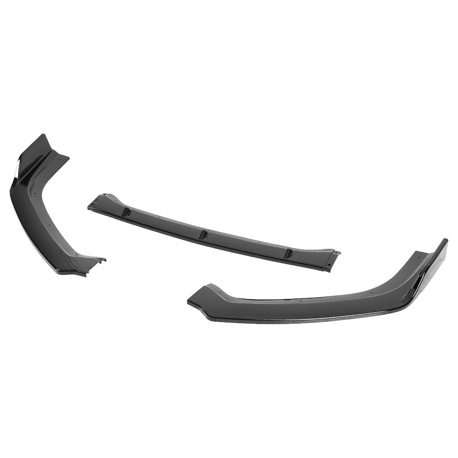 2019-2020 Nissan Altima Sedan Glossy Black Polypropylene 3Pcs Bumper Lip