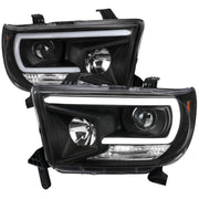 2007-2013 Toyota Tundra/ 2008-2017 Sequoia LED C-Bar Projector Headlights Black
