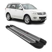 2006-2012 Great Wall Haval Running Boards Side Steps Silver & Black