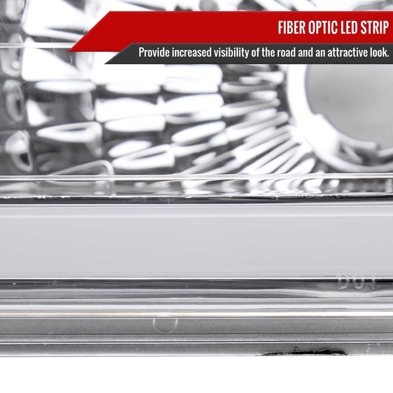 1988-1998 Chevy/GMC C10 C/K LED Strip Bumper Corner Signal Lights Chrome/Clear