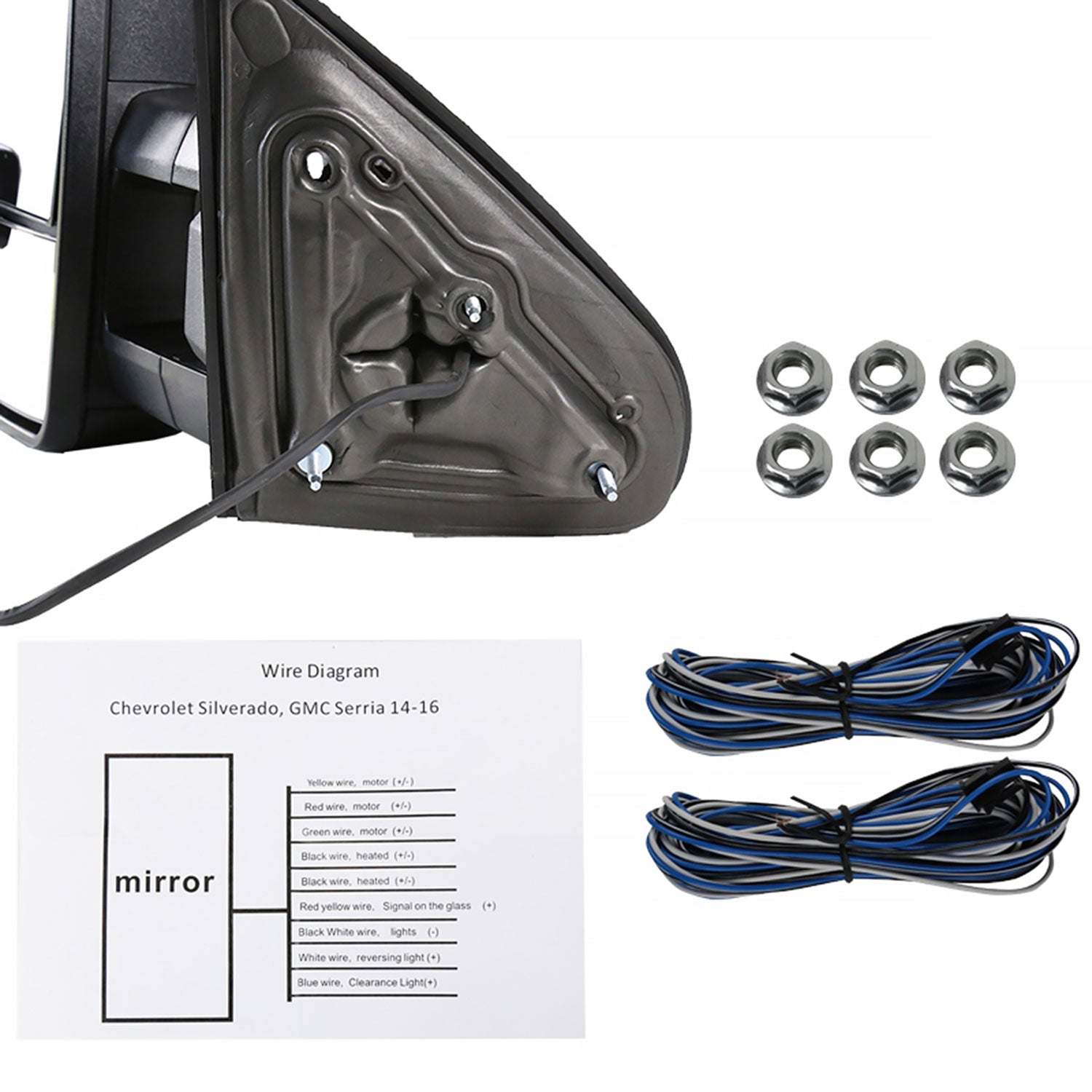 2014-2018 Chevy Silverado/GMC Sierra Heated Manual Extendable Towing Mirrors