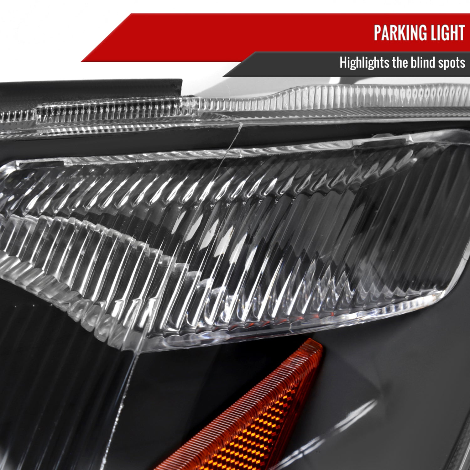 2003-2005 Toyota 4Runner Factory Style Headlights Matte Black/Clear Lens