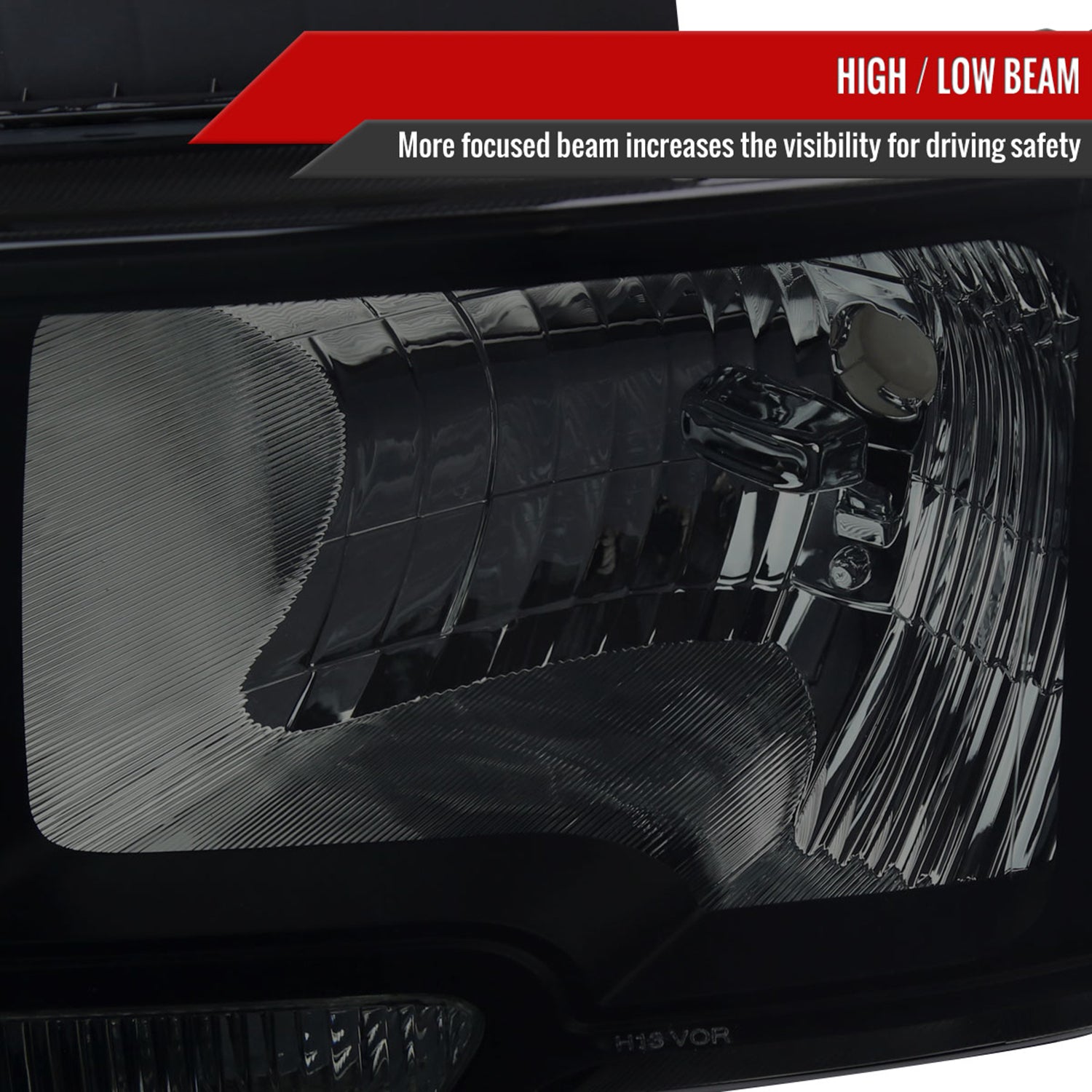 2009-2014 Ford F-150 Factory Style Headlights Black Housing/Smoke Lens