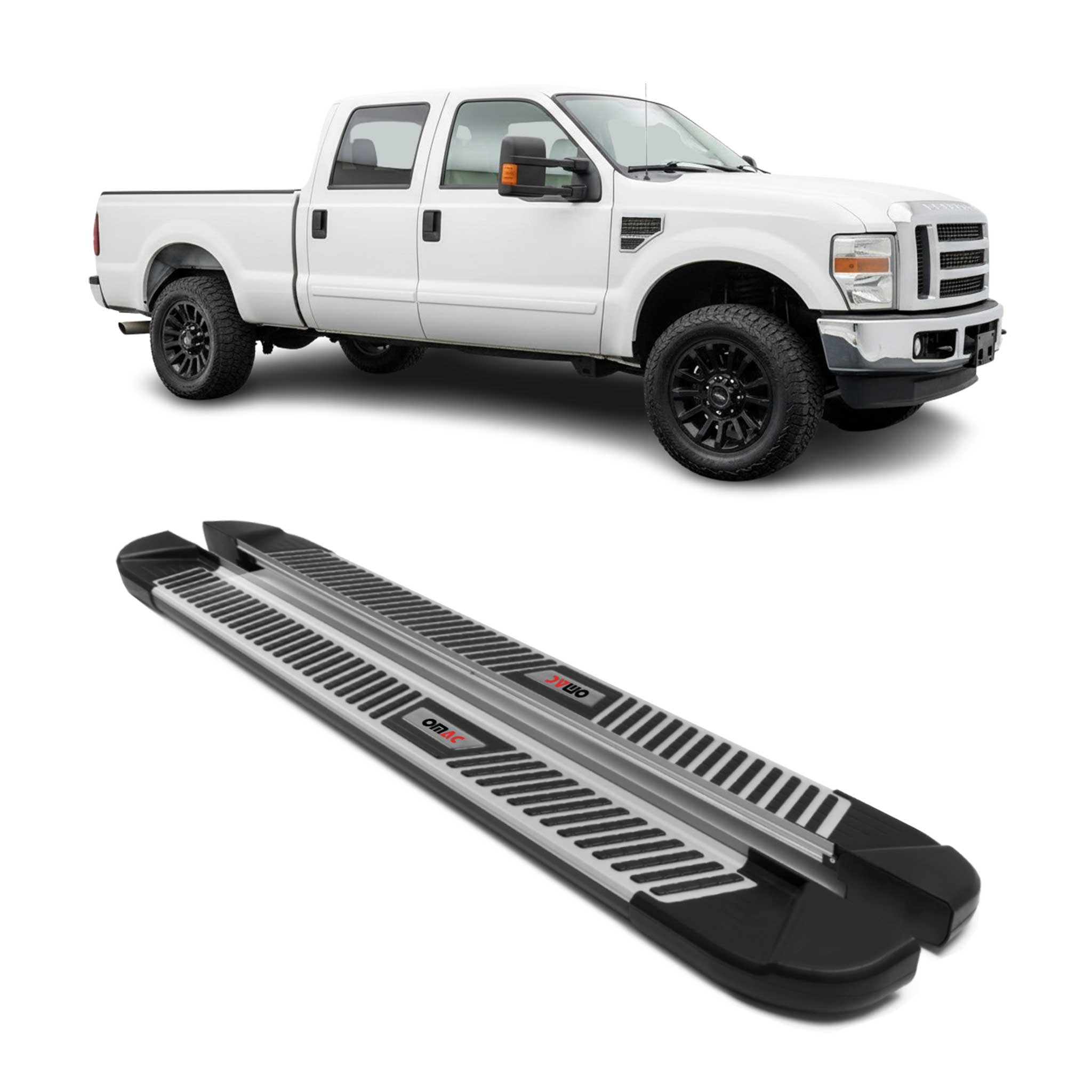 1999-2016 Ford F250/350/450/550 Nerf Bar Side Step Running Boards Aluminum 2Pcs