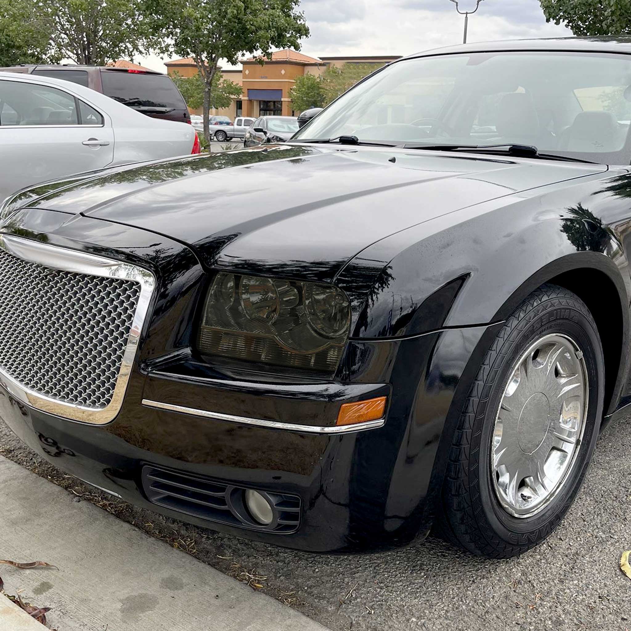 For Chrysler 300 2005-2010  Factory Style Headlights Chrome Housing Smoked Lens