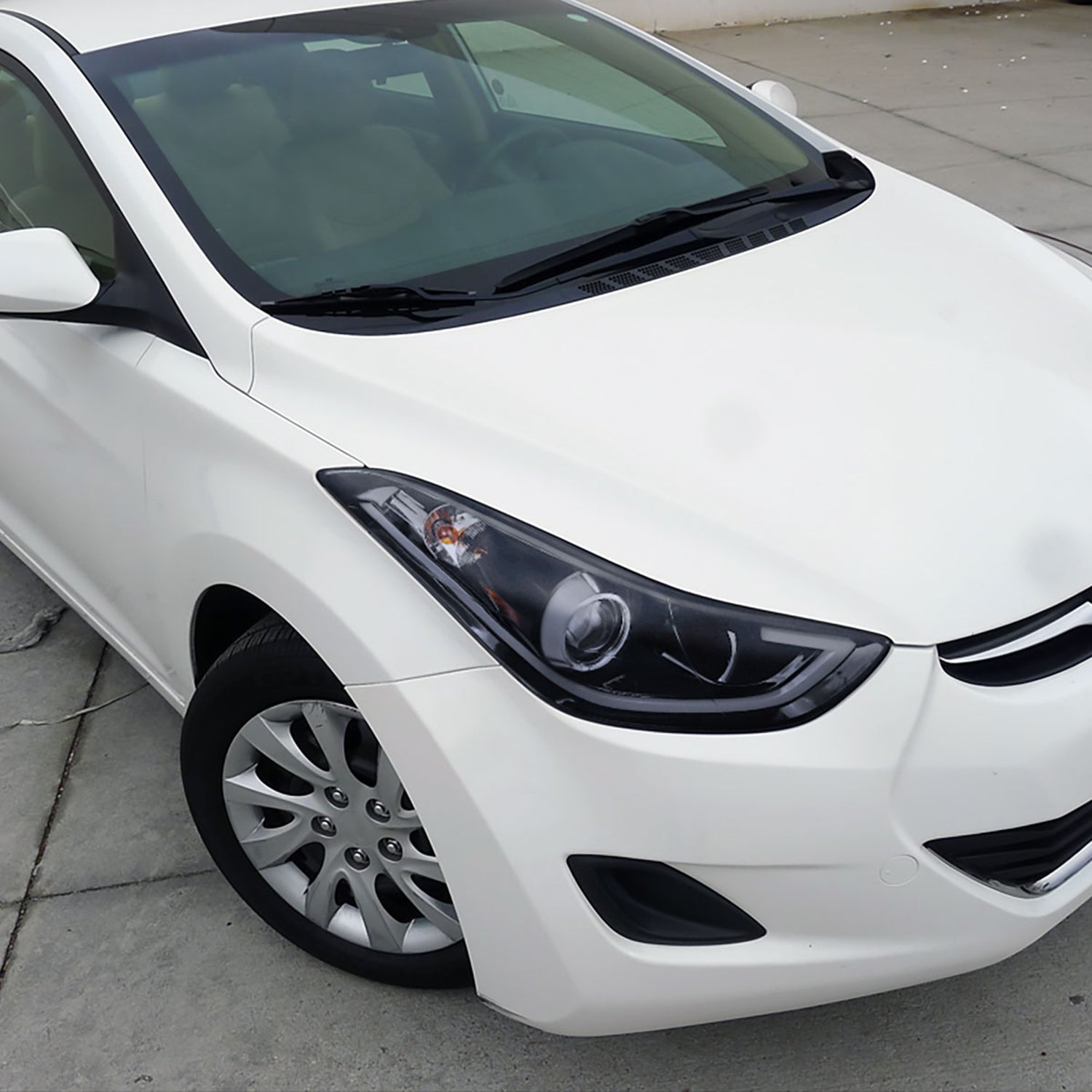 2011-2013 Hyundai Elantra Projector Headlights w/ LED Bar Glossy Black/Smoke