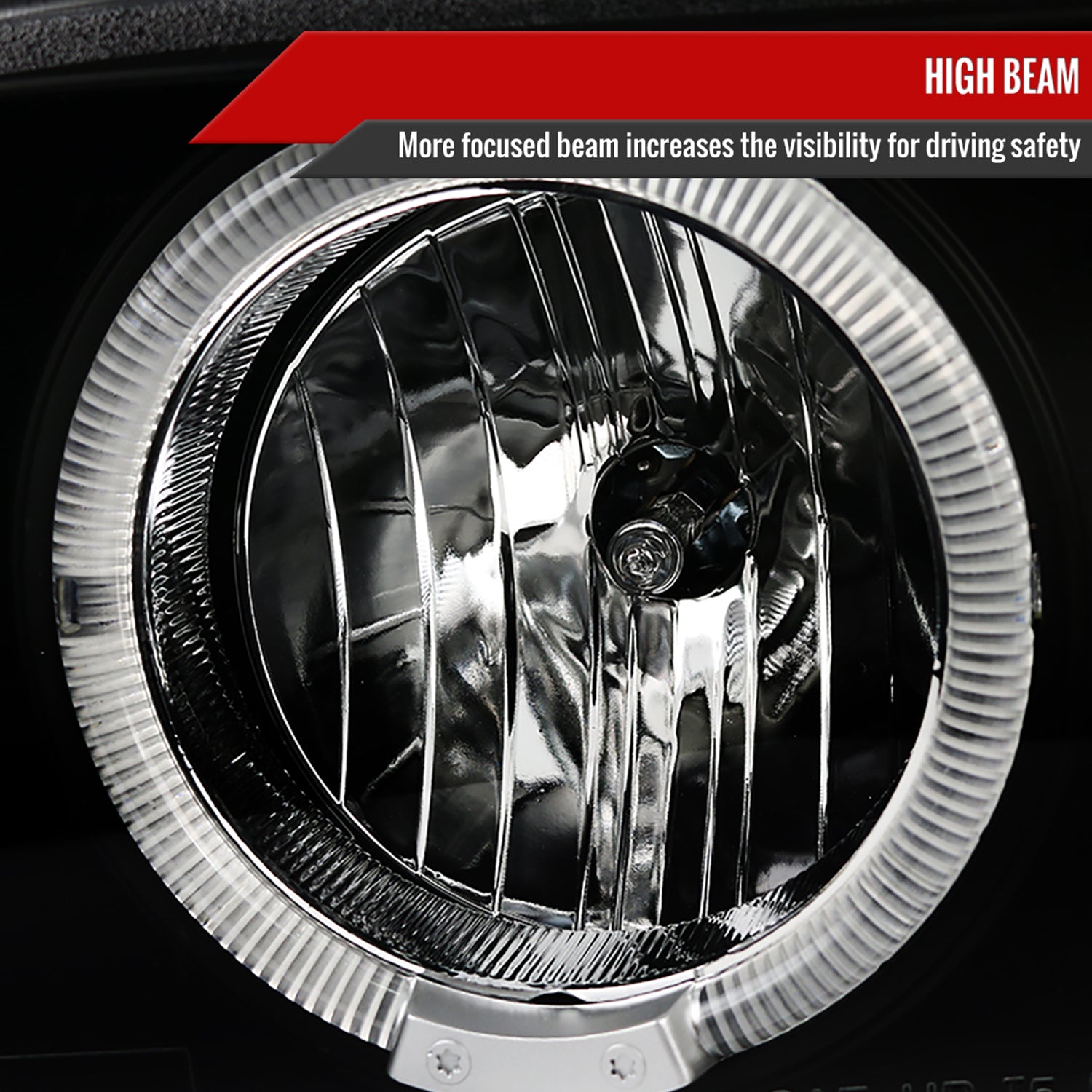 1996-2003 BMW E39 5 Series Dual Halo Projector Headlights Matte Black/Clear